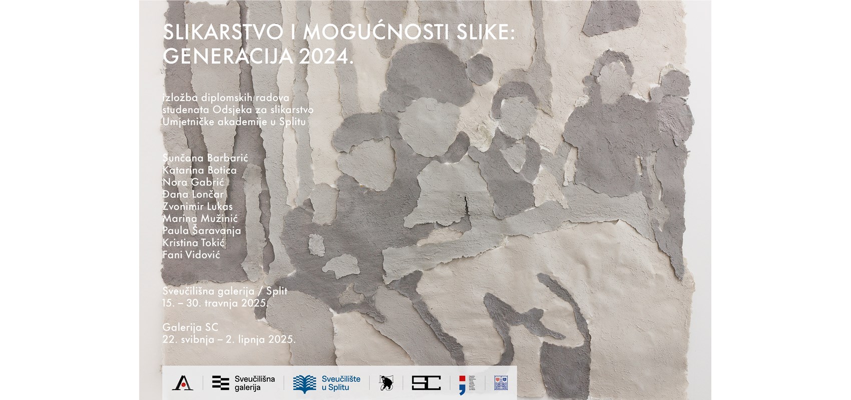 Izložba Slikarstvo i mogućnosti slike: generacija 2024. - diplomski radovi studenata Odsjeka za slikarstvo UMAS-a
